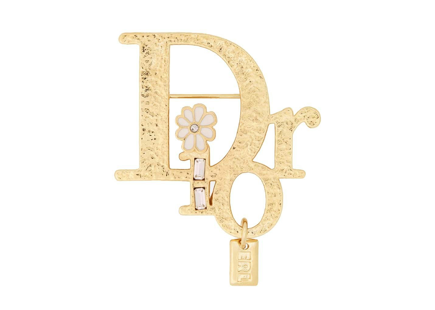 Monogramme pin  brooche Dior Gold in Gold plated  31485467